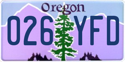 OR license plate 026YFD