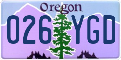 OR license plate 026YGD