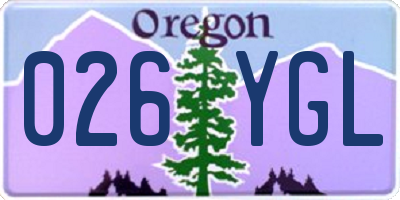 OR license plate 026YGL