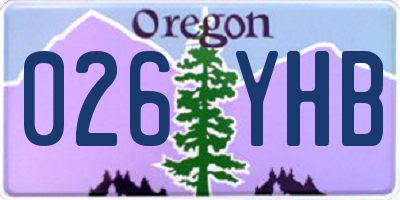OR license plate 026YHB