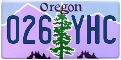OR license plate 026YHC