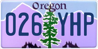 OR license plate 026YHP