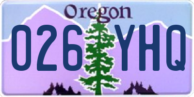 OR license plate 026YHQ