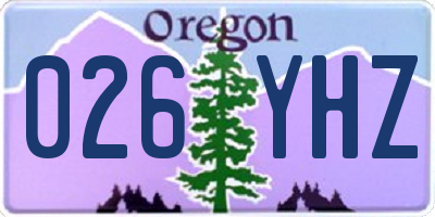 OR license plate 026YHZ