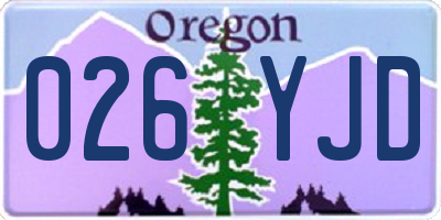 OR license plate 026YJD
