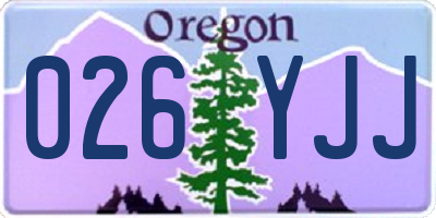OR license plate 026YJJ