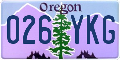OR license plate 026YKG