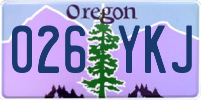 OR license plate 026YKJ