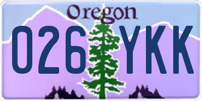 OR license plate 026YKK
