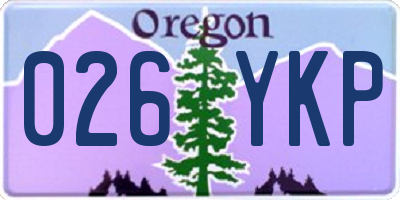 OR license plate 026YKP