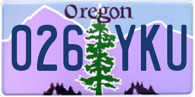 OR license plate 026YKU