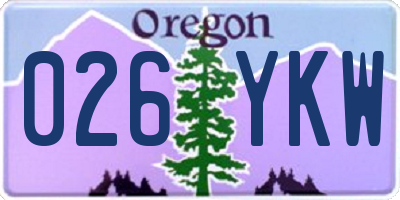 OR license plate 026YKW