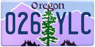 OR license plate 026YLC