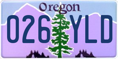 OR license plate 026YLD