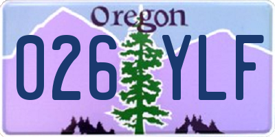 OR license plate 026YLF