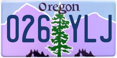 OR license plate 026YLJ