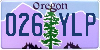 OR license plate 026YLP