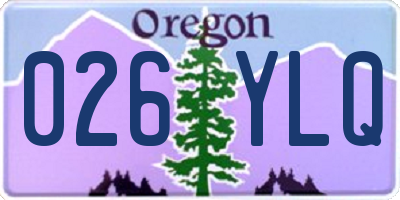 OR license plate 026YLQ