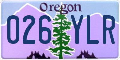 OR license plate 026YLR