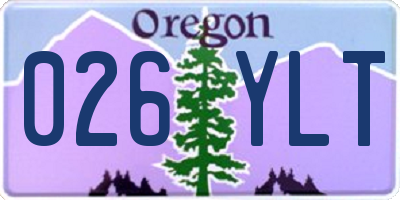 OR license plate 026YLT