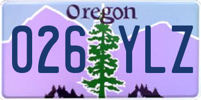 OR license plate 026YLZ