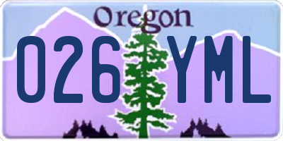 OR license plate 026YML