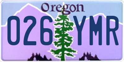 OR license plate 026YMR
