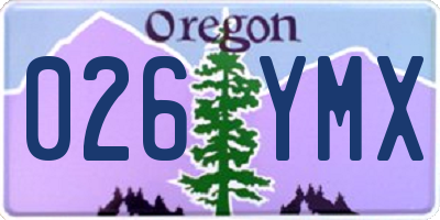 OR license plate 026YMX