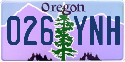 OR license plate 026YNH