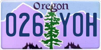 OR license plate 026YOH
