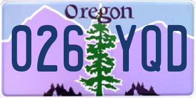 OR license plate 026YQD