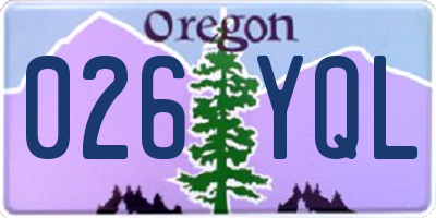 OR license plate 026YQL