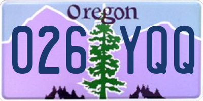 OR license plate 026YQQ