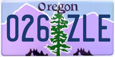 OR license plate 026ZLE