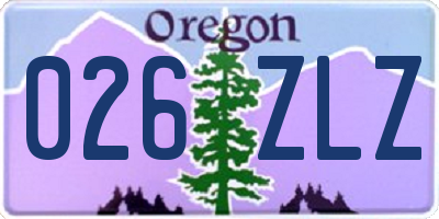 OR license plate 026ZLZ