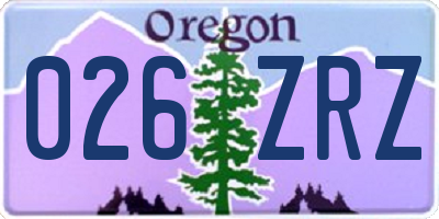 OR license plate 026ZRZ