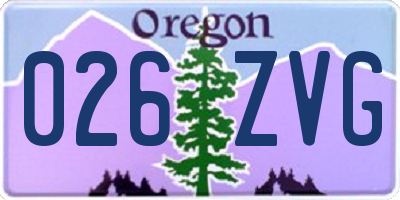 OR license plate 026ZVG