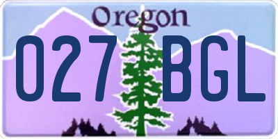OR license plate 027BGL