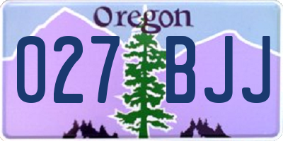 OR license plate 027BJJ