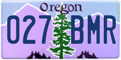 OR license plate 027BMR