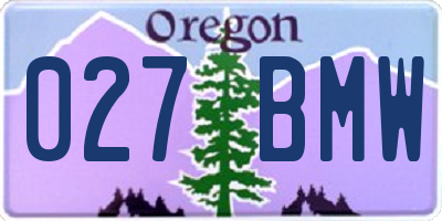 OR license plate 027BMW