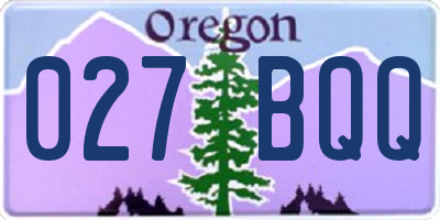 OR license plate 027BQQ