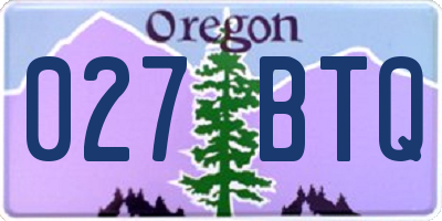 OR license plate 027BTQ