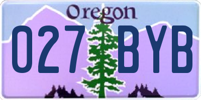 OR license plate 027BYB