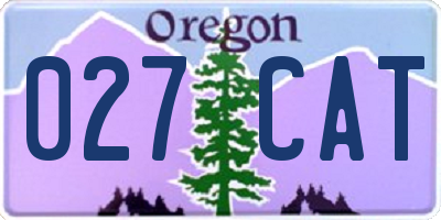 OR license plate 027CAT