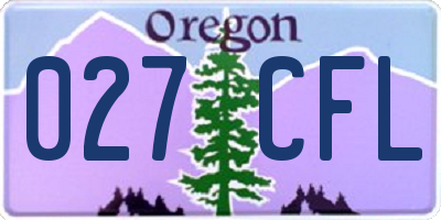 OR license plate 027CFL
