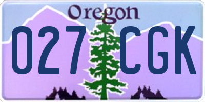 OR license plate 027CGK