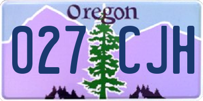 OR license plate 027CJH