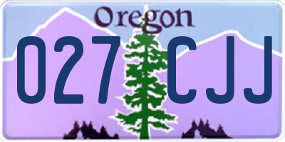OR license plate 027CJJ