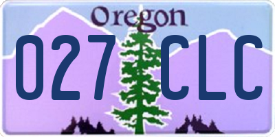 OR license plate 027CLC